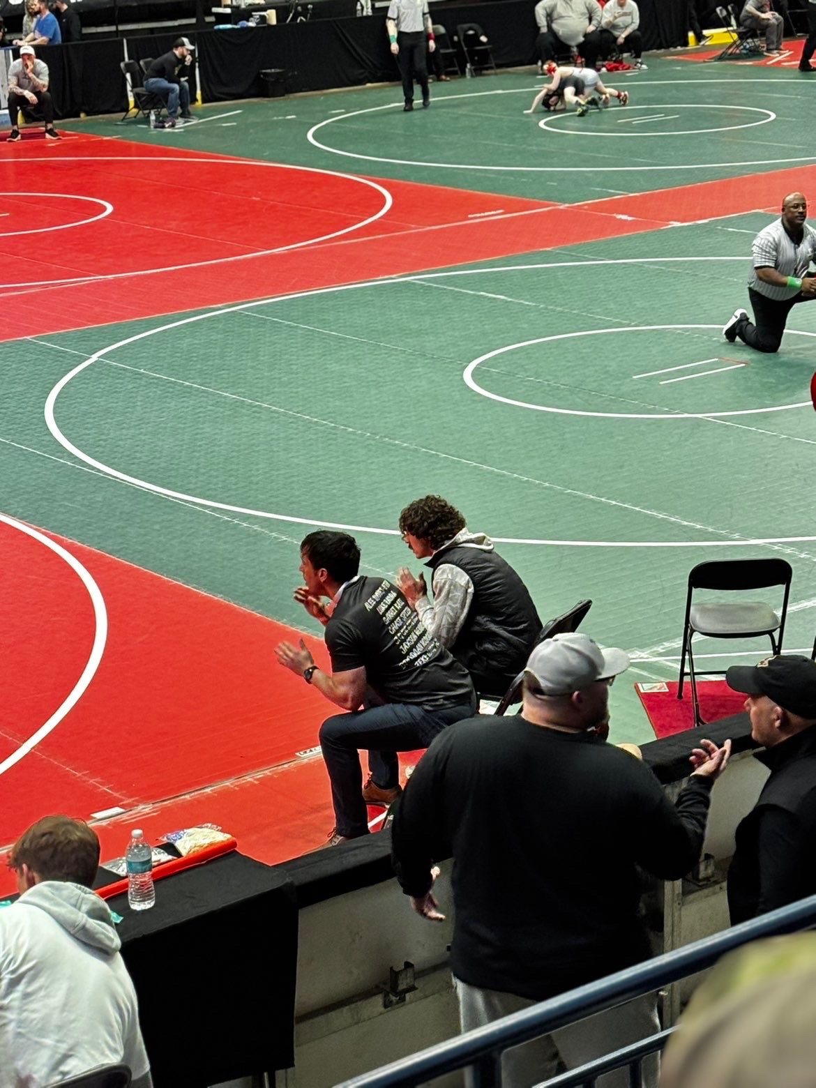 330 LAB coaches watching from mat side